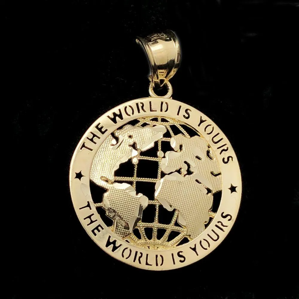 Globe The World Is Yours DC 10K Yellow Gold Pendant