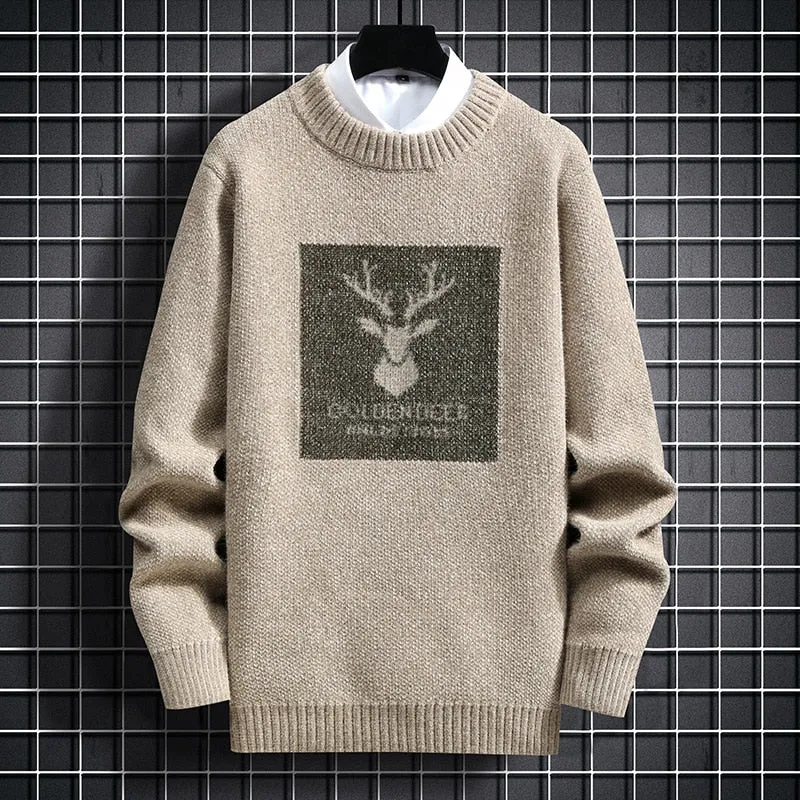 Golden Deer Knitted Sweater