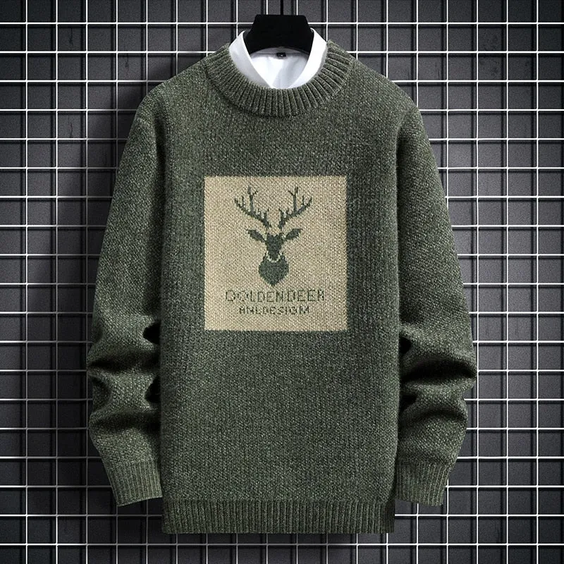 Golden Deer Knitted Sweater