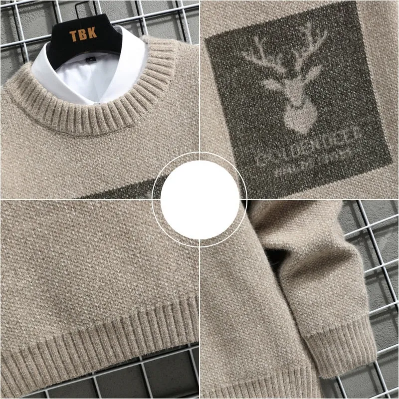 Golden Deer Knitted Sweater