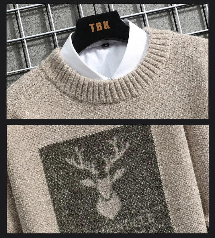 Golden Deer Knitted Sweater