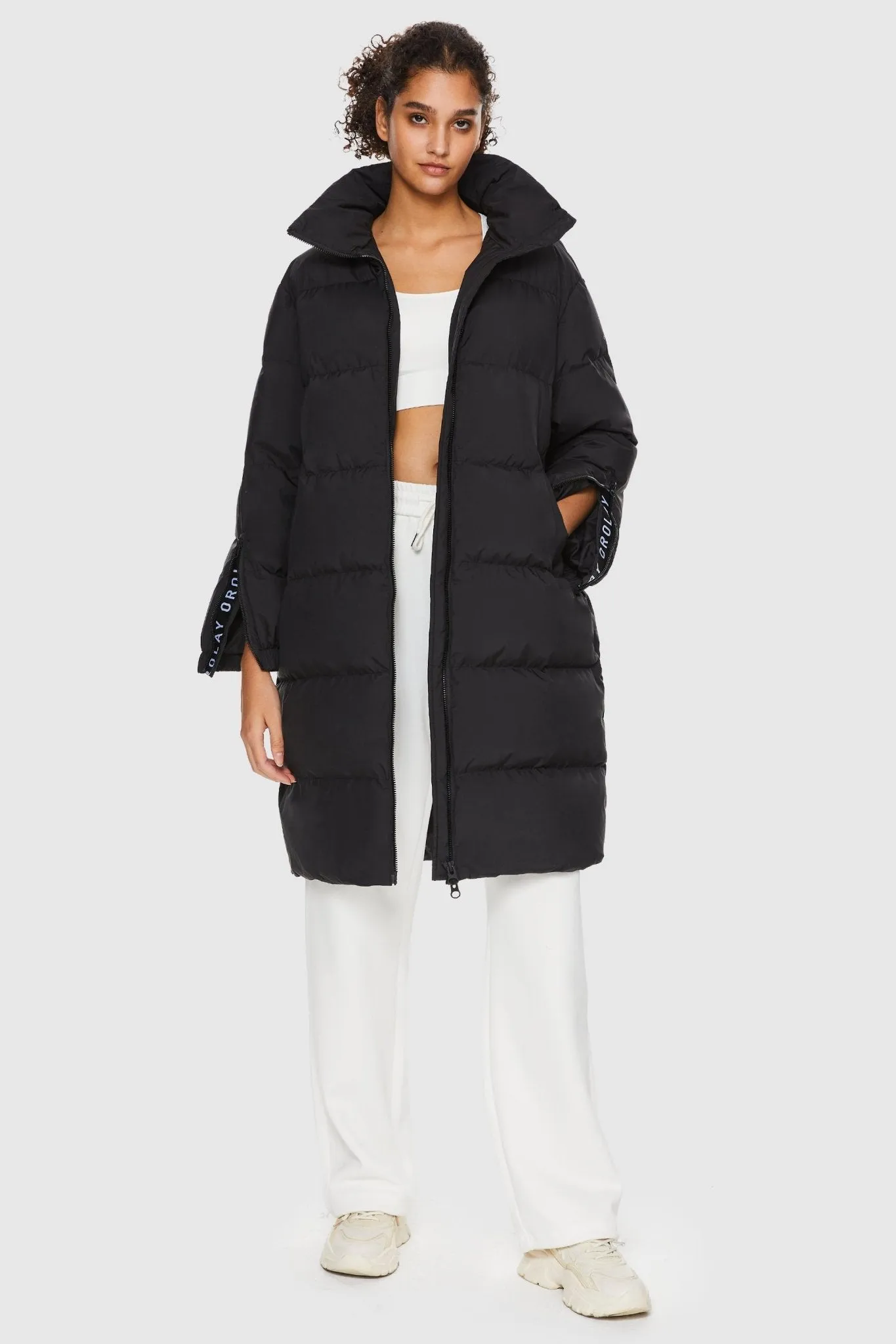 High Collar Long-sleeve Puffer Jacket