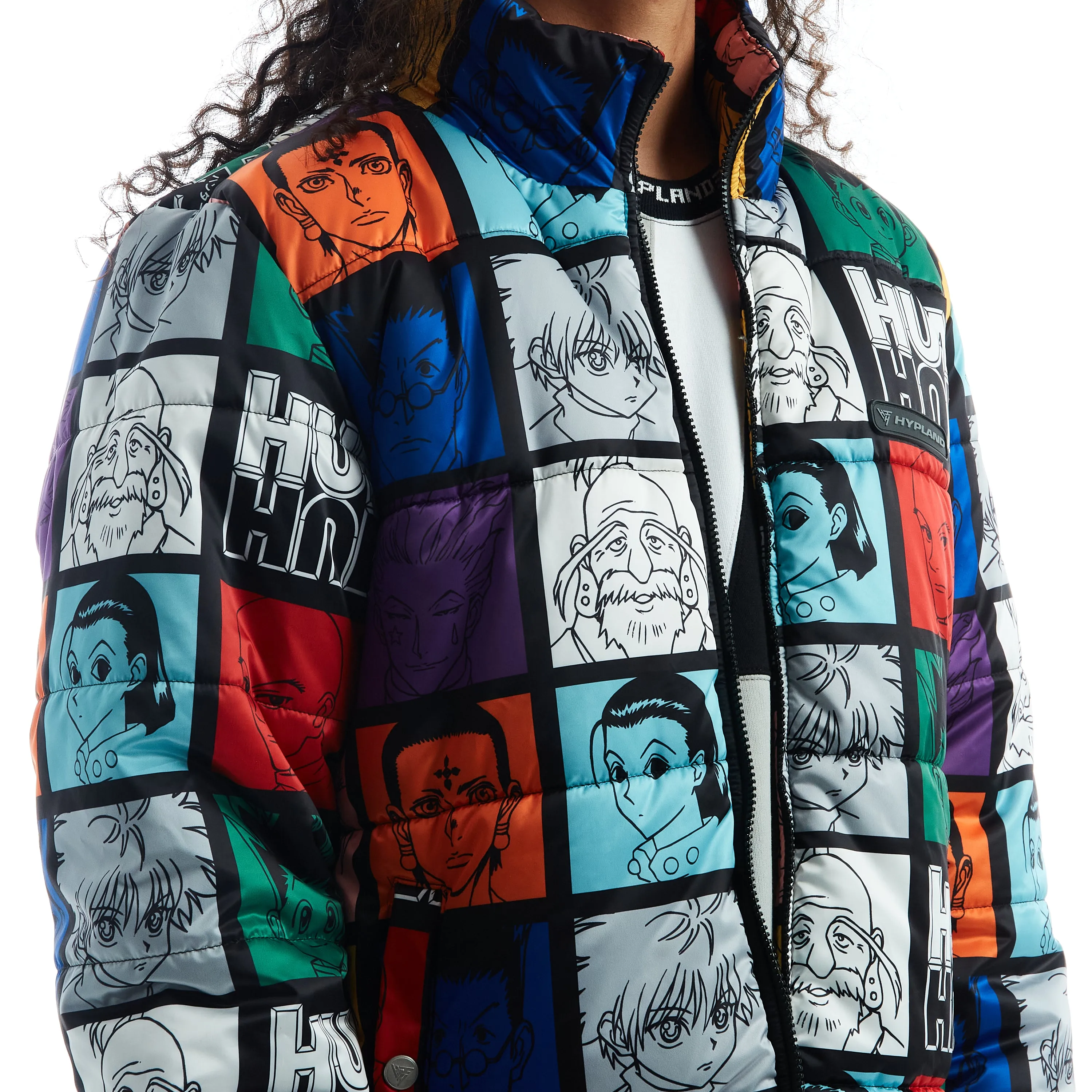 HXH CHARACTER PUFFER JACKET (BLACK)