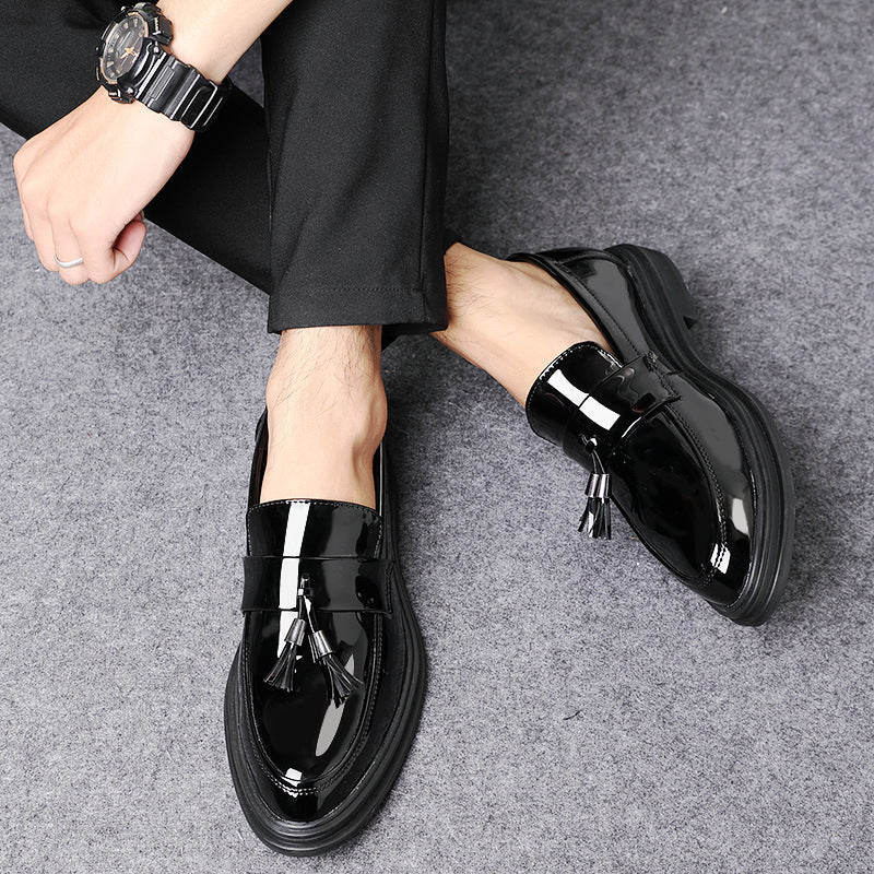 INSTOCK-Men's shoes summer all-match trending patent leather