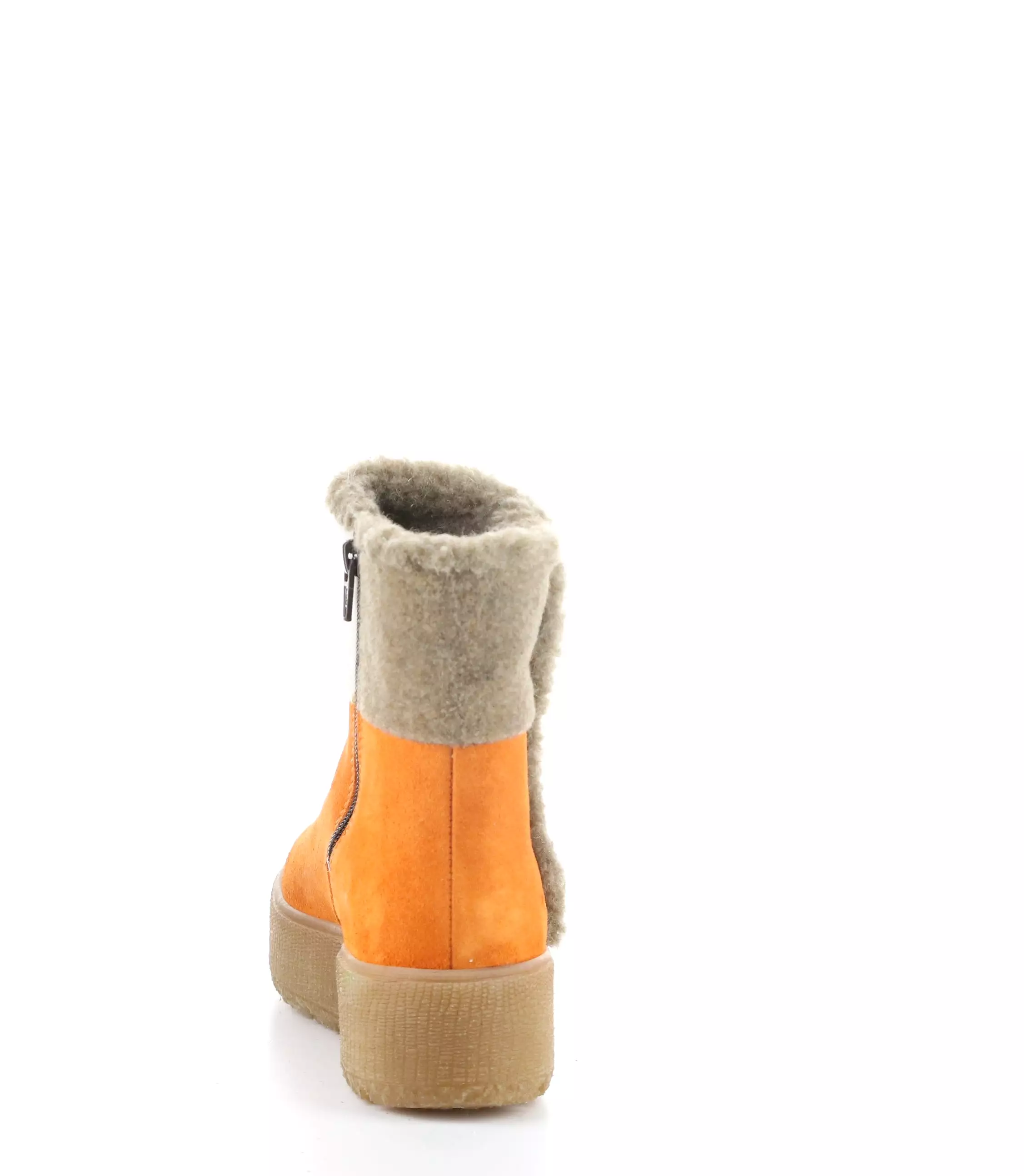 INTER ORANGE/CREAM/TAUPE Round Toe Boots