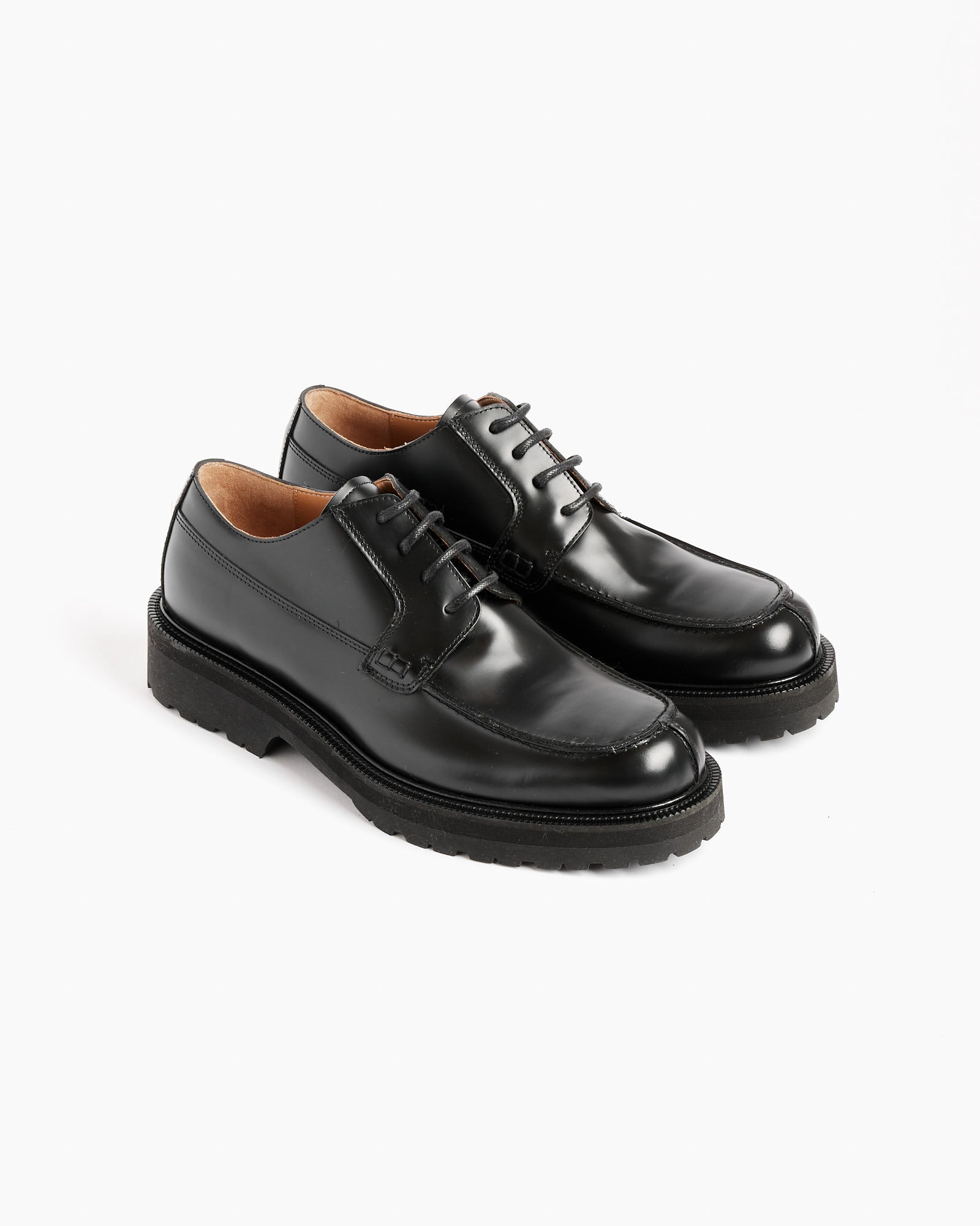 Leather Derby Shoes in Black