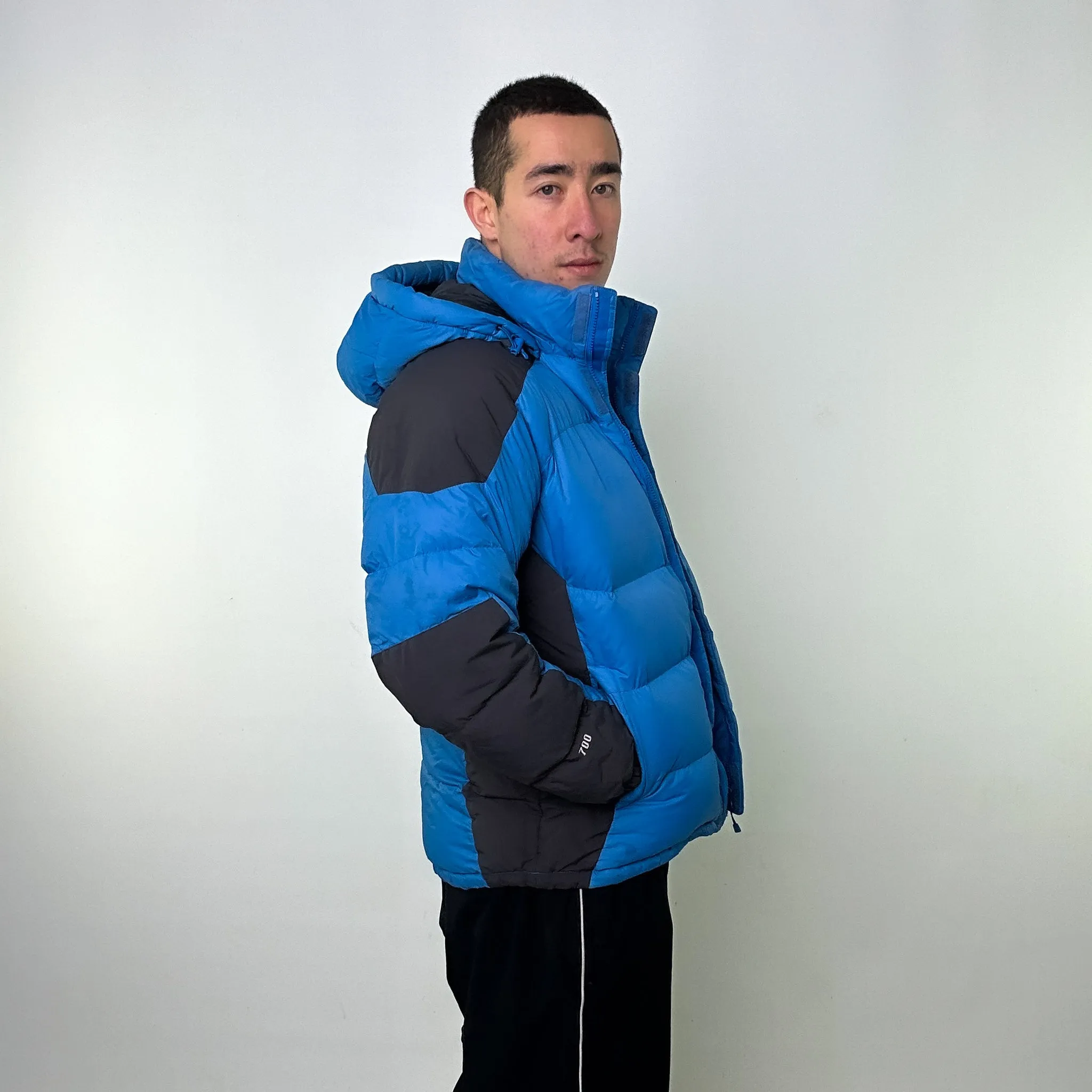 Light Blue 90s The North Face 700 Series Puffer Jacket Coat (L)