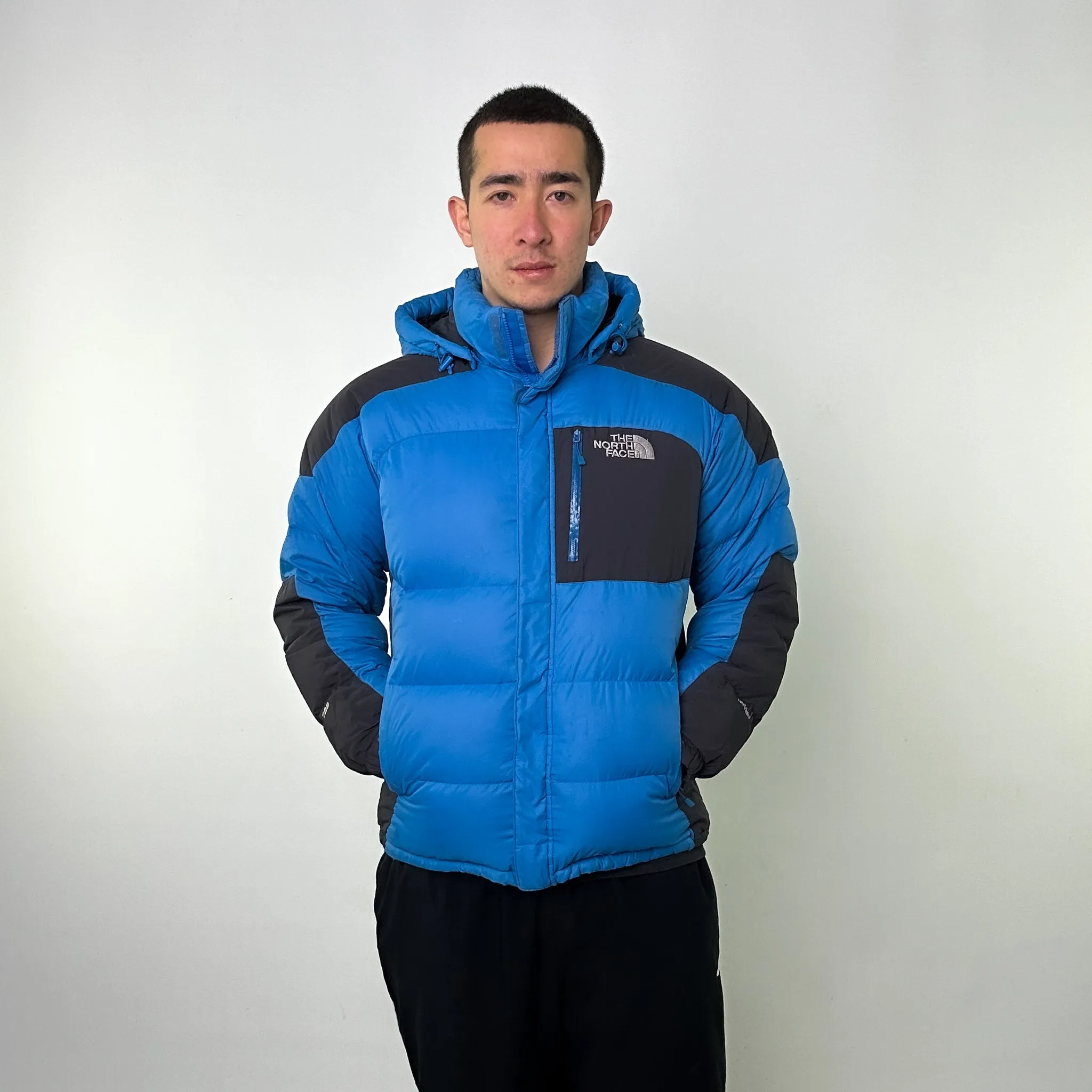 Light Blue 90s The North Face 700 Series Puffer Jacket Coat (L)