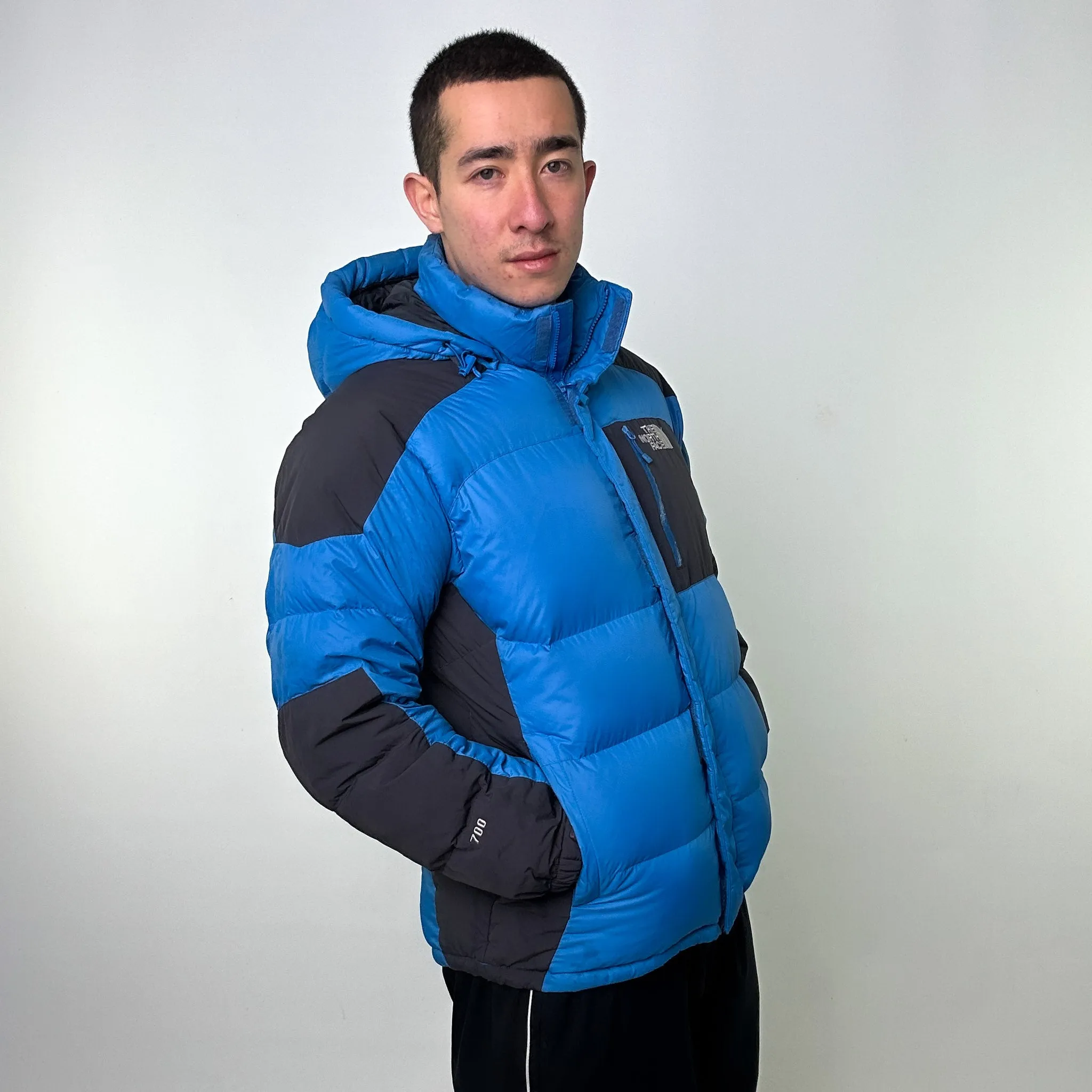 Light Blue 90s The North Face 700 Series Puffer Jacket Coat (L)