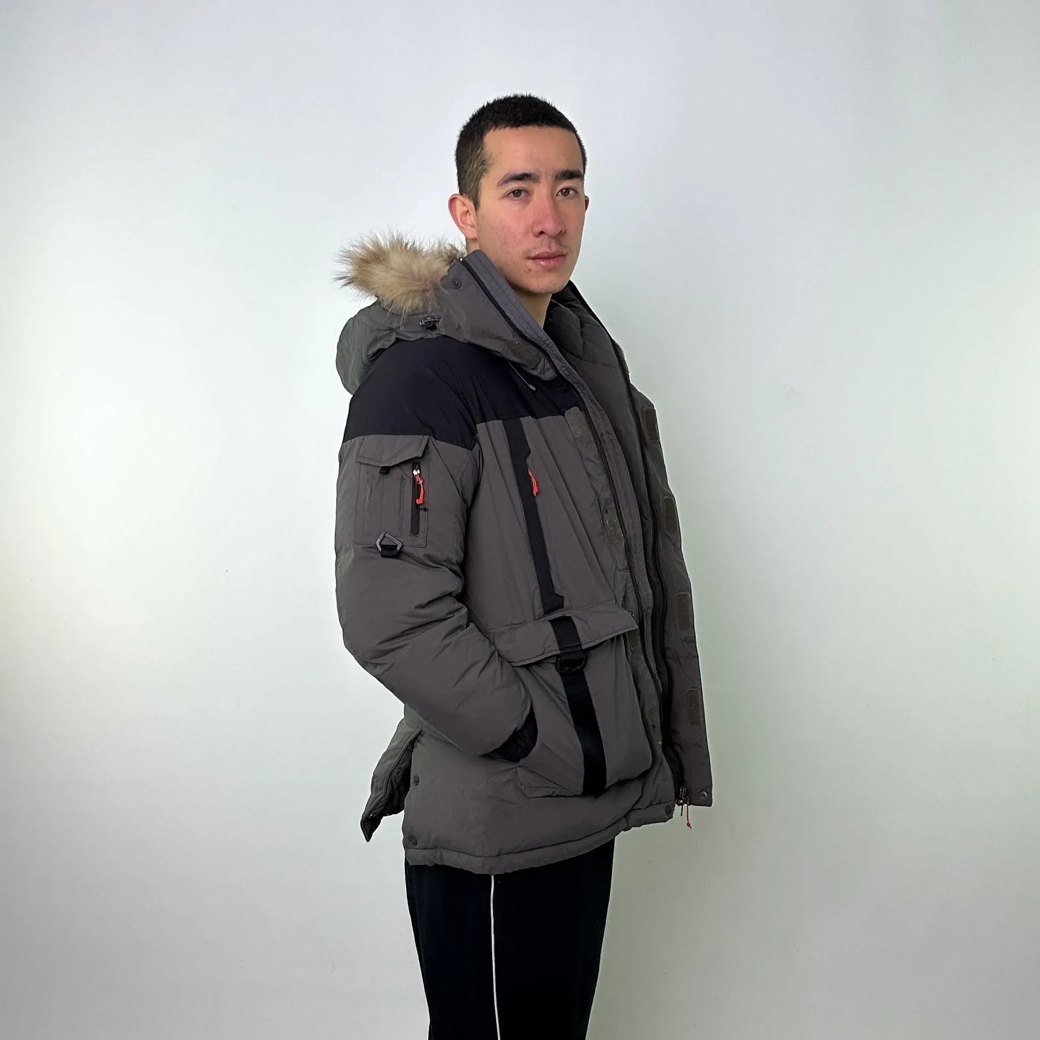 Light Grey 90s Mont Bell Puffer Jacket Coat (L)