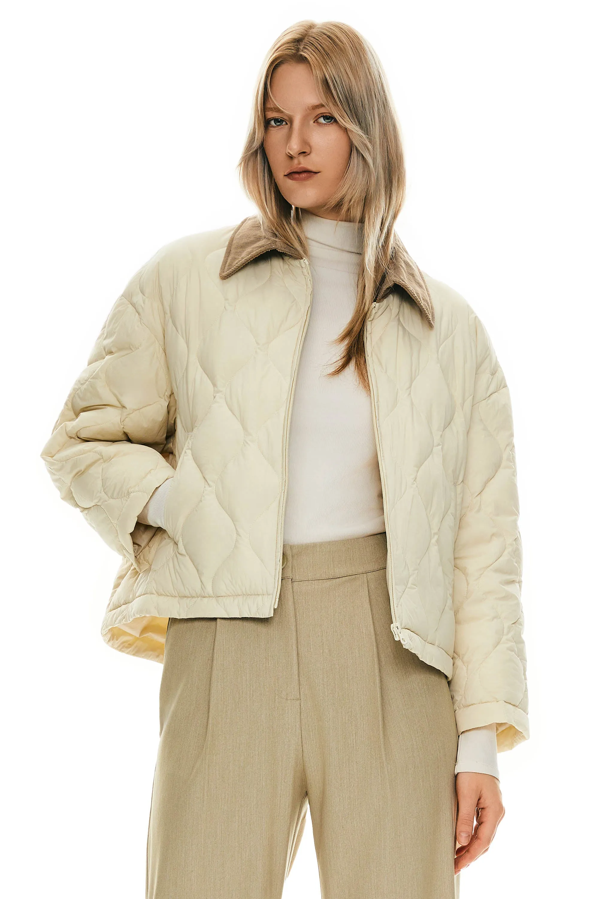 Lightweight Cropped Puffer Jacket