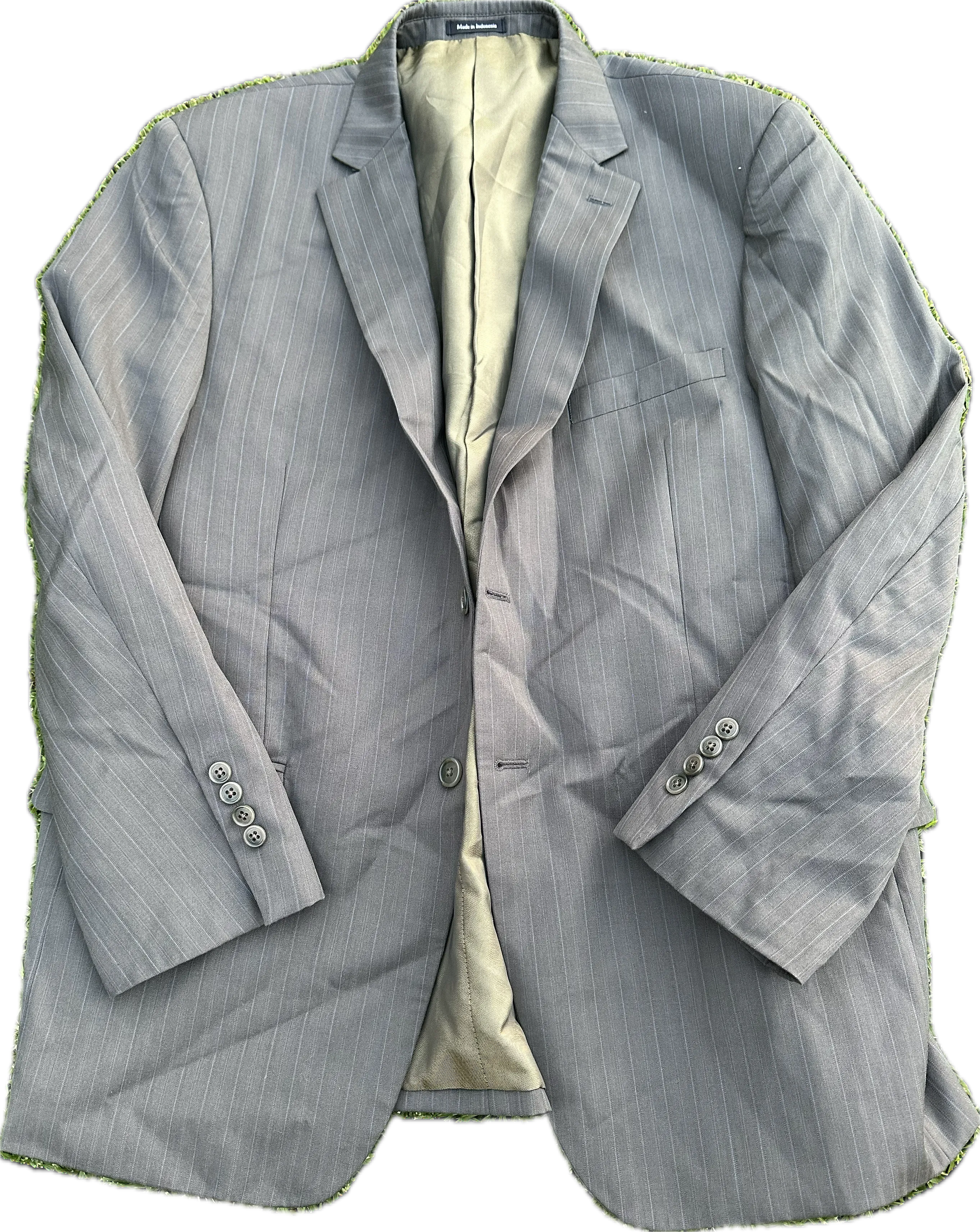 Mad Men: Roger Sterling's Vintage Grey Pinstripes Sport Coat (44/46)