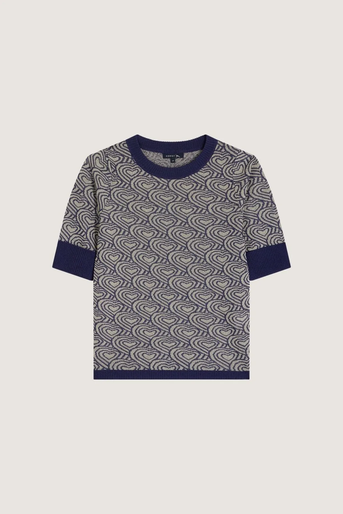 Marie Sweater - Navy Hearts