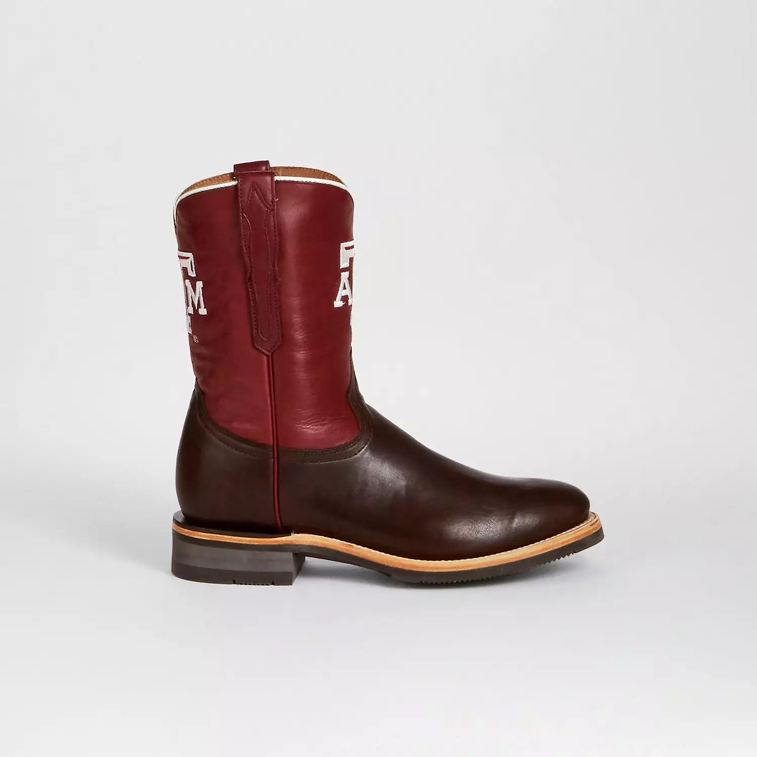 Men's A&M Roper Barn Boot :: Chocolate