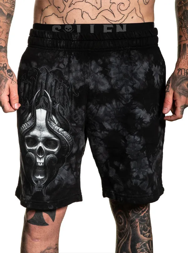 Men's Horn Skull Shorts