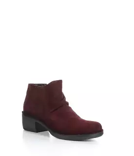 MERK093FLY 001 WINE Round Toe Boots