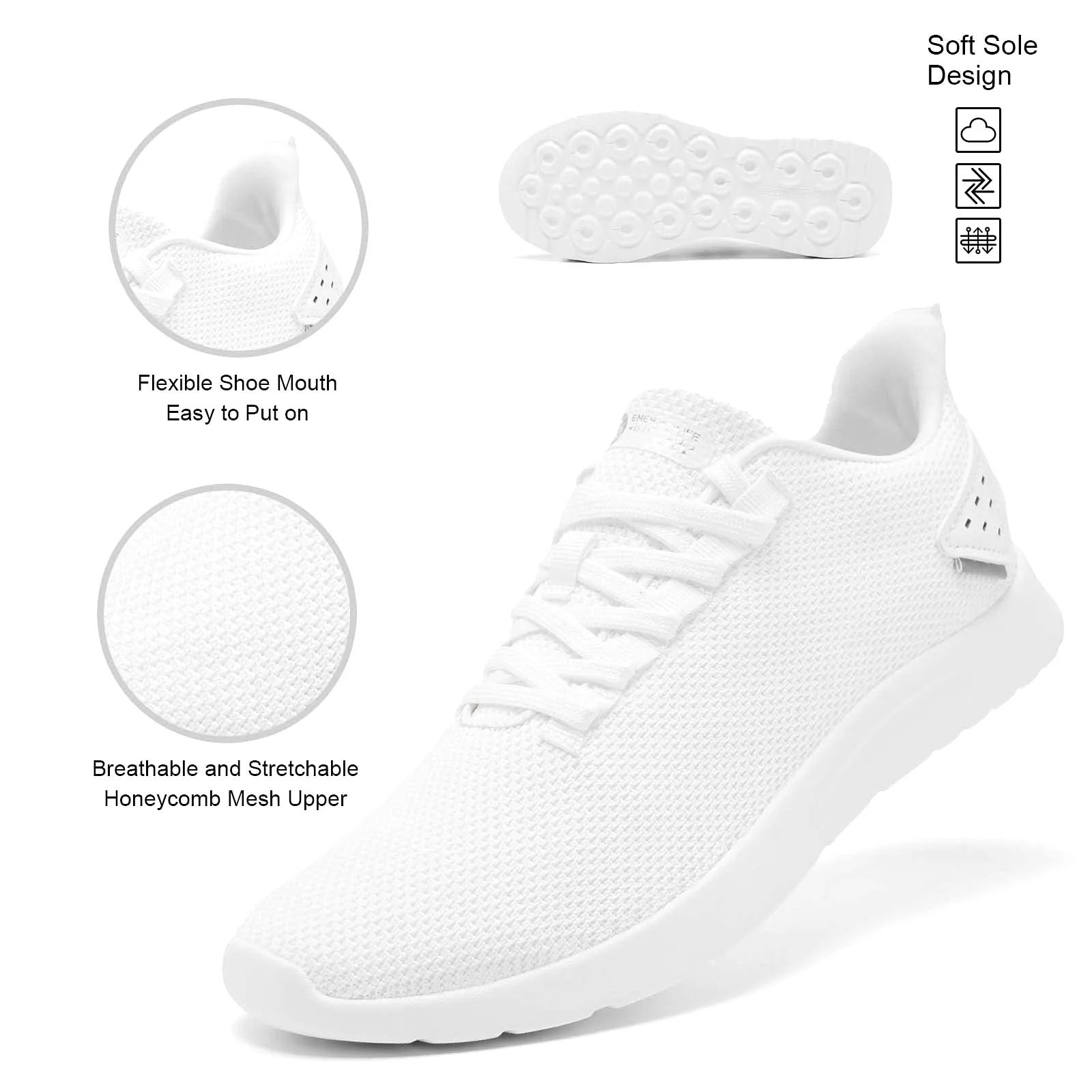 Moda Chics Energycloud Running Work Out Walking Tennis Shoes Women Breathable Fashion Sneakers for Gym Travel