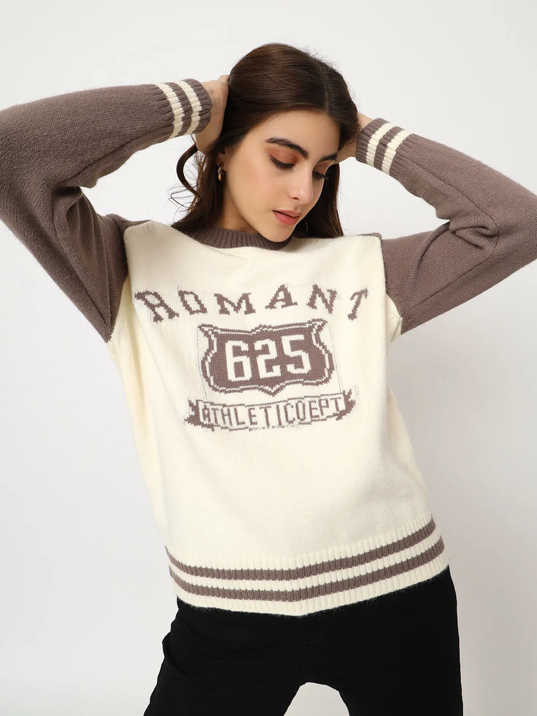 MOUSE COLOR WOMEN PRINTED SWEATER