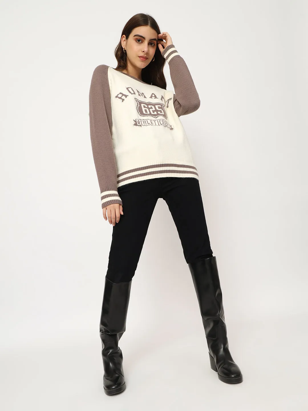 MOUSE COLOR WOMEN PRINTED SWEATER