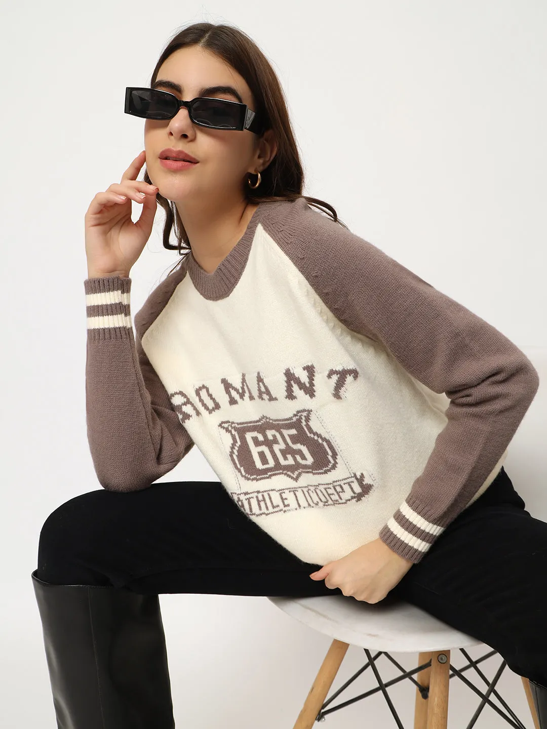 MOUSE COLOR WOMEN PRINTED SWEATER