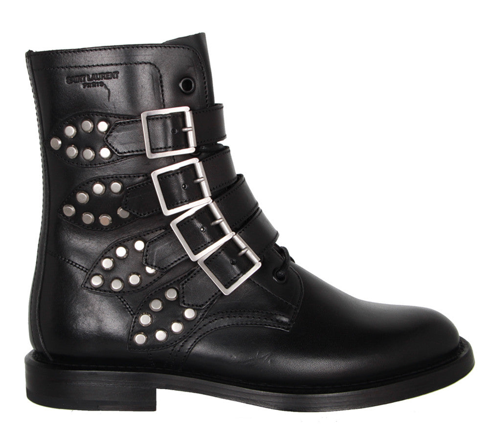 Multi Buckle Ranger Boots, Black