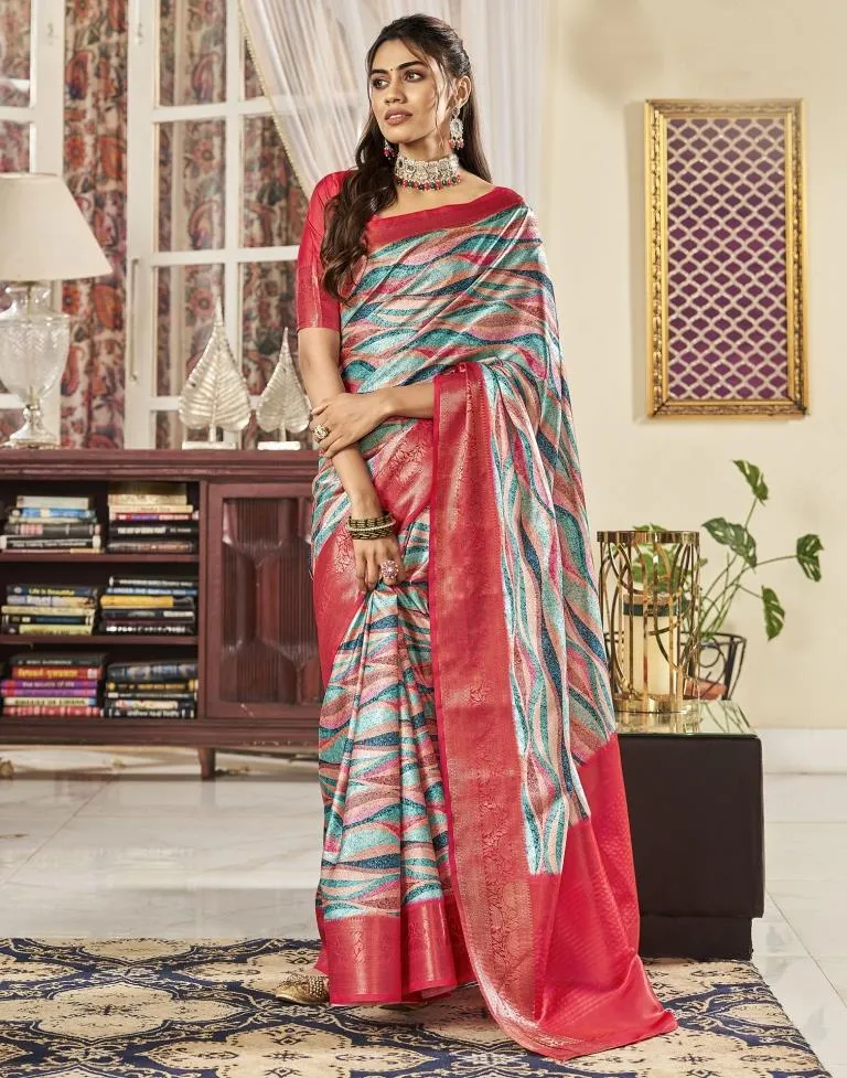 Multi Silk Printed Sarees