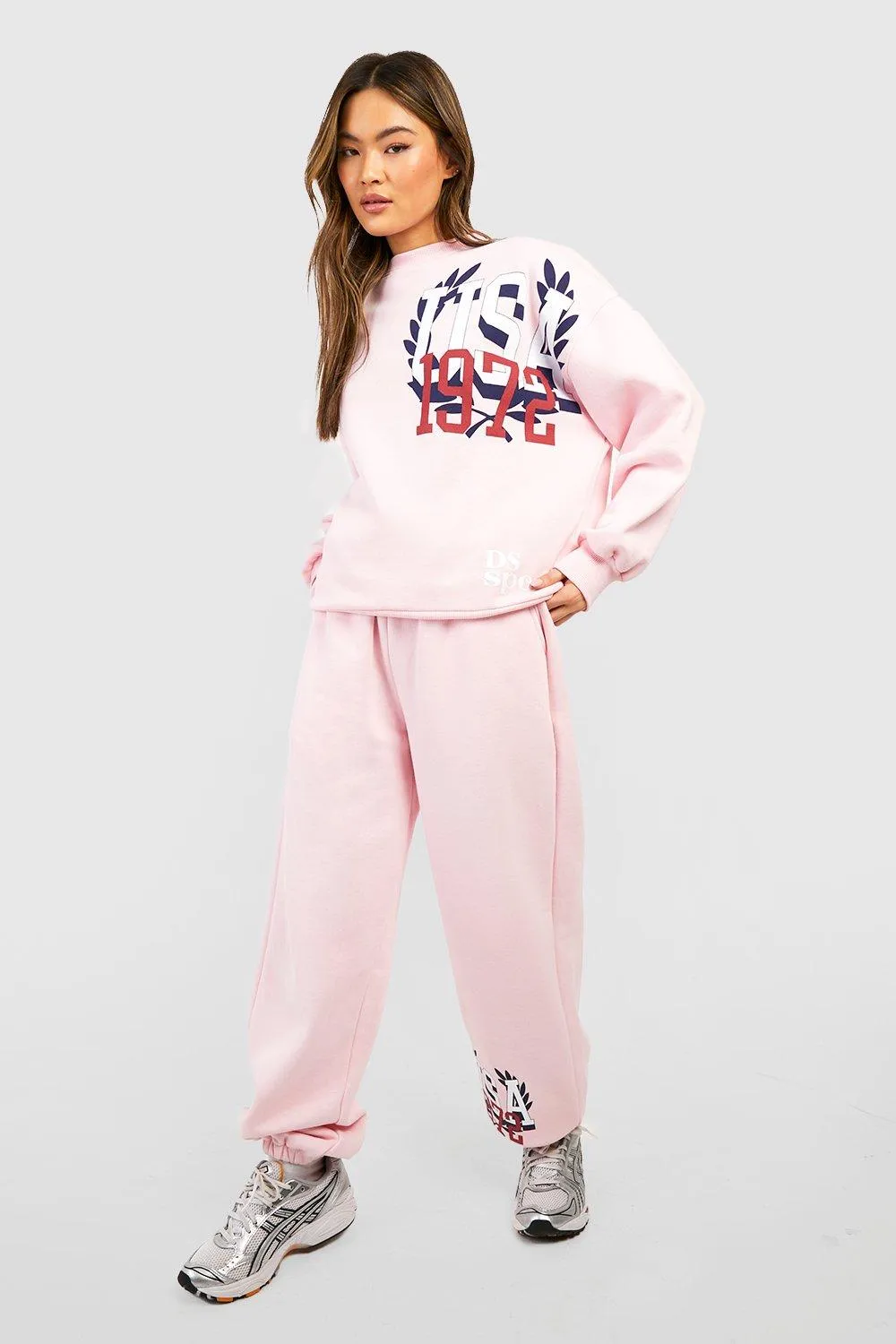 Multi Varsity Print Sweater Tracksuit