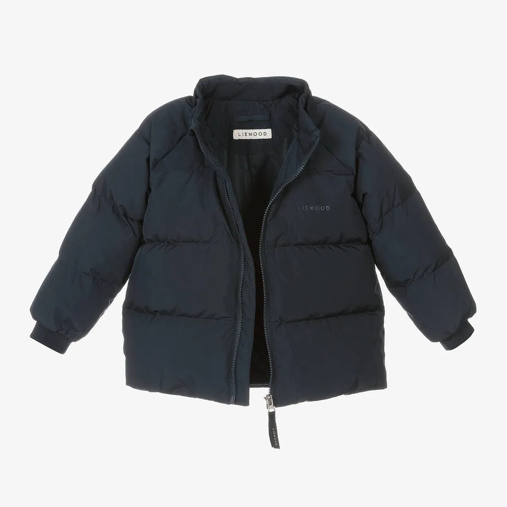 Navy Blue Down Puffer Jacket