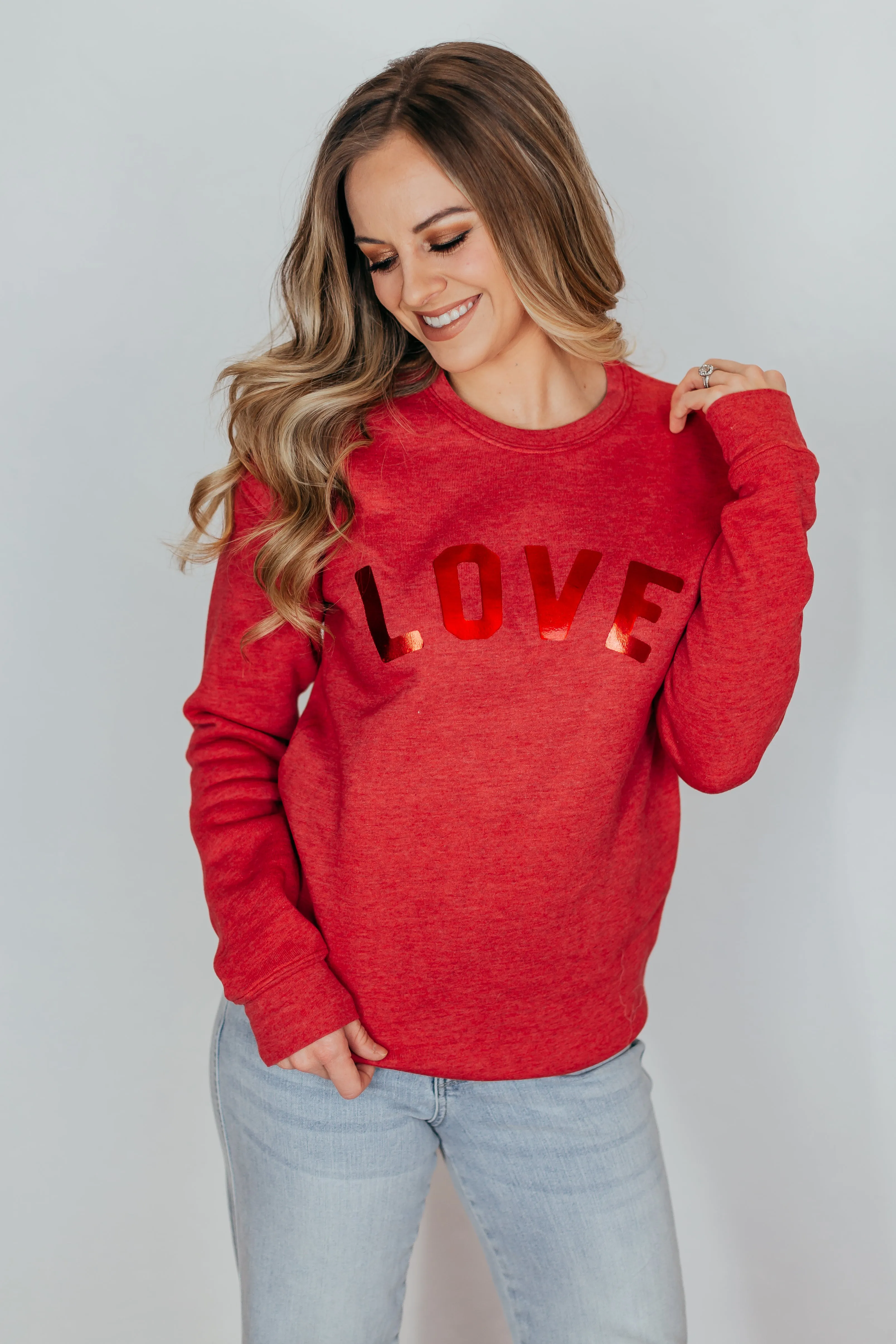 Oat Collective | Love Foil Graphic Sweatshirt