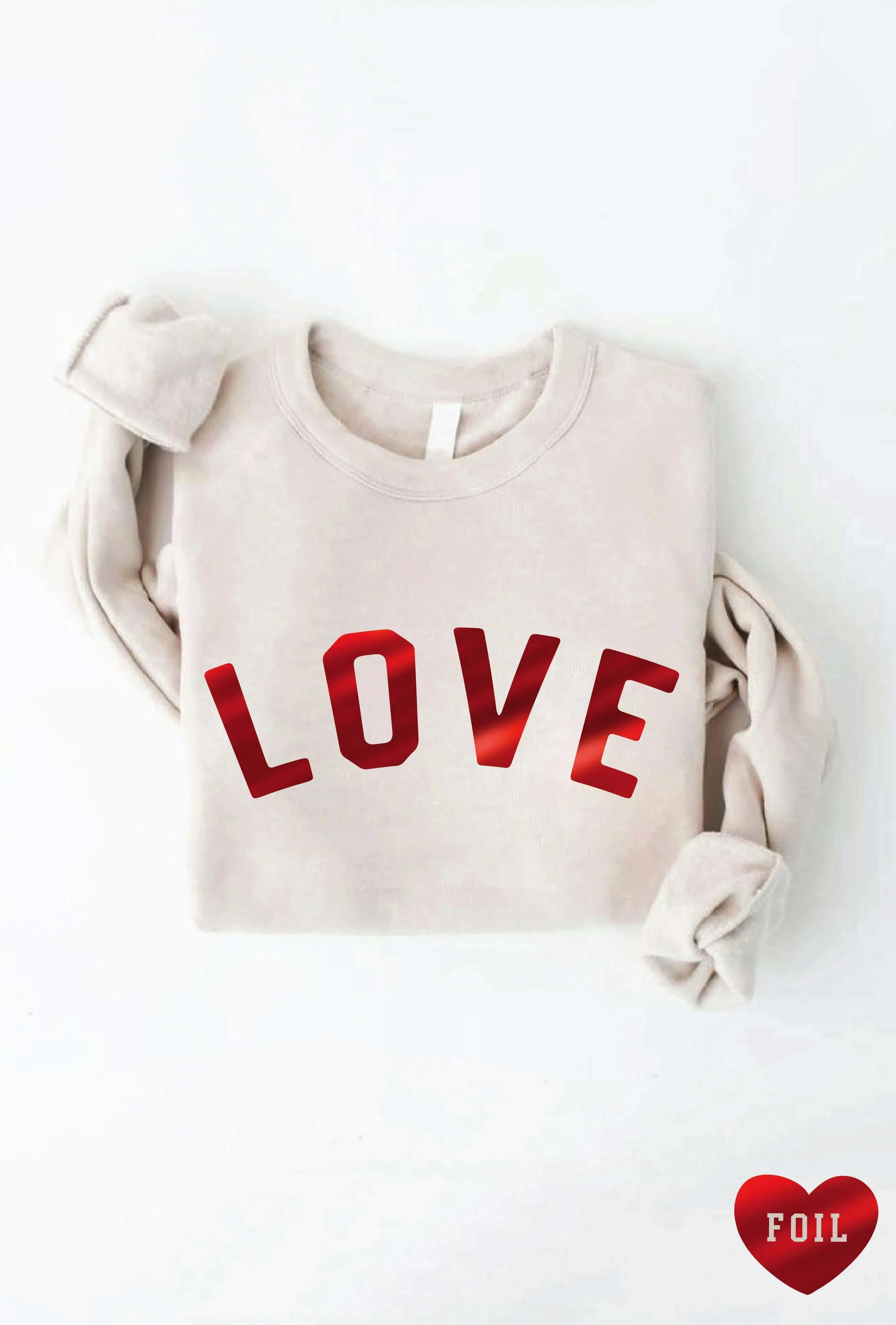 Oat Collective | Love Foil Graphic Sweatshirt