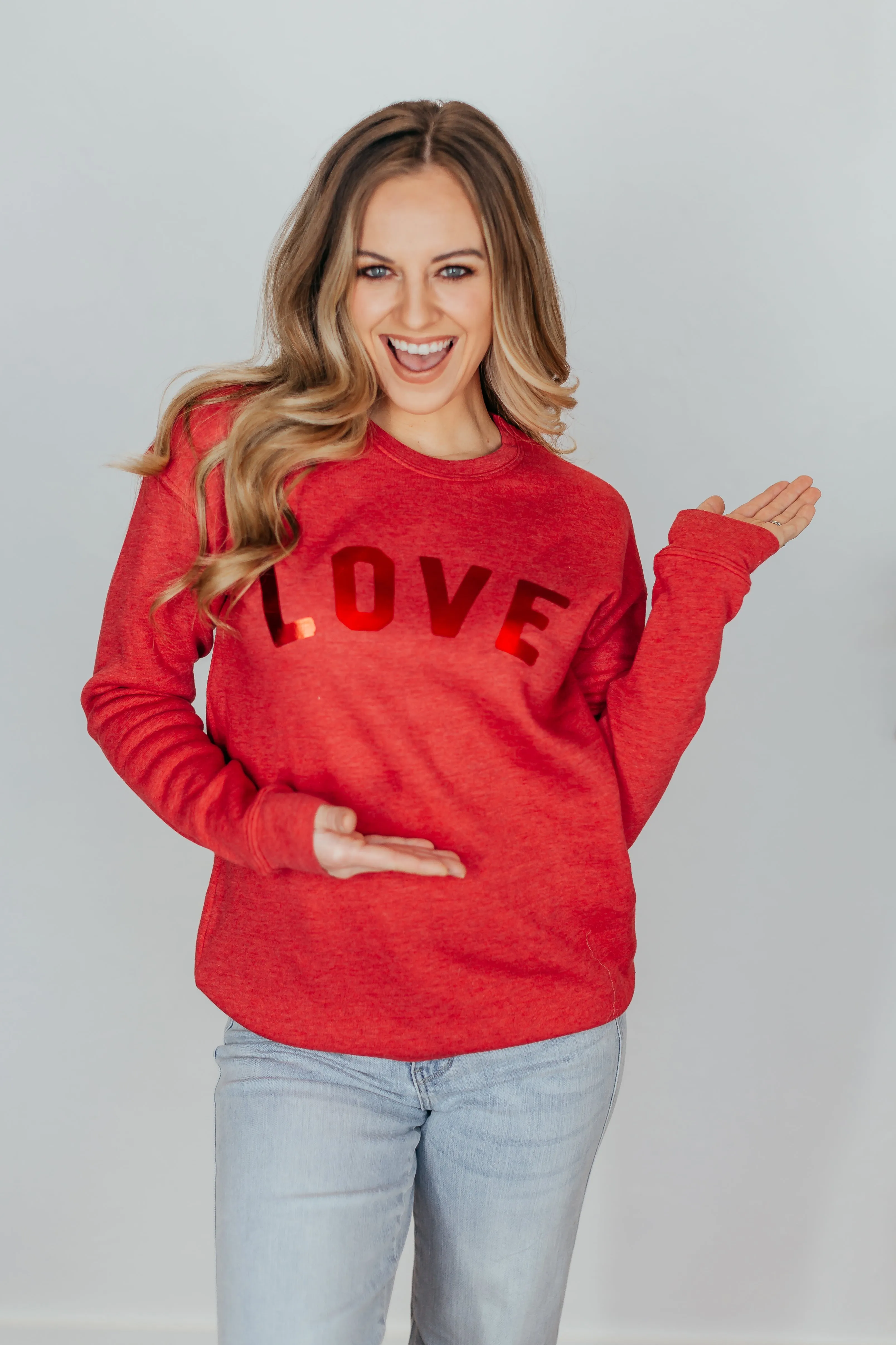 Oat Collective | Love Foil Graphic Sweatshirt