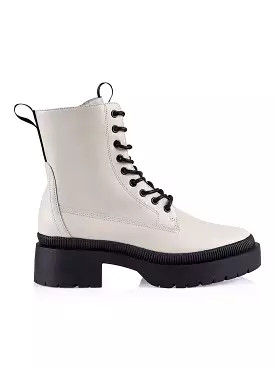 Orlando Combat Chunky Boot - Cream