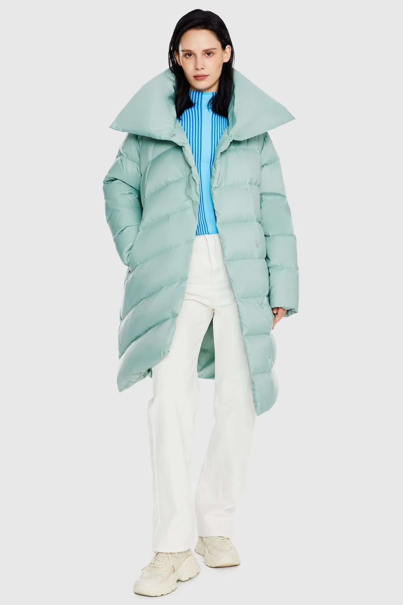 Oversized Collar Puffer Jacket