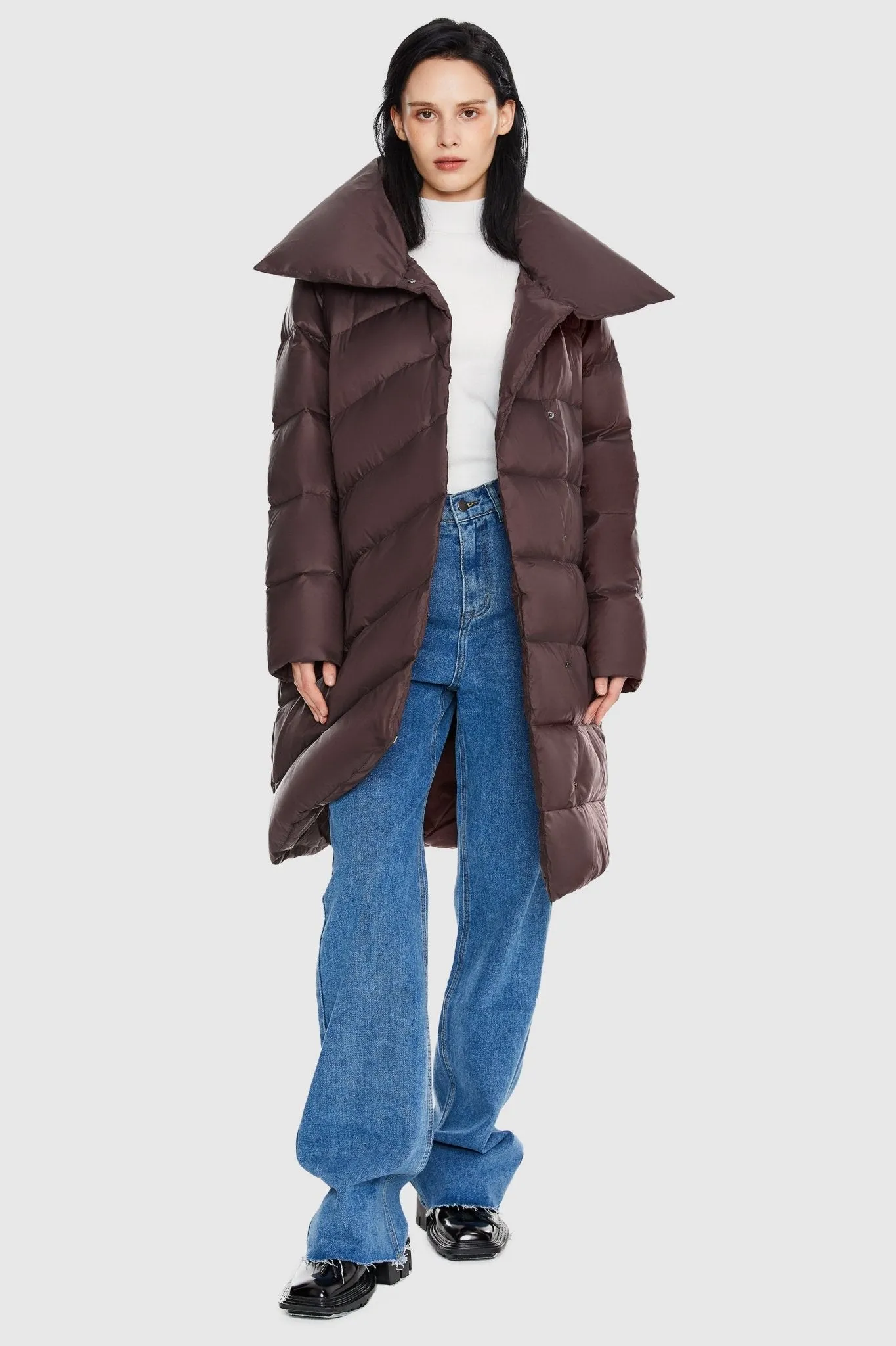 Oversized Collar Puffer Jacket