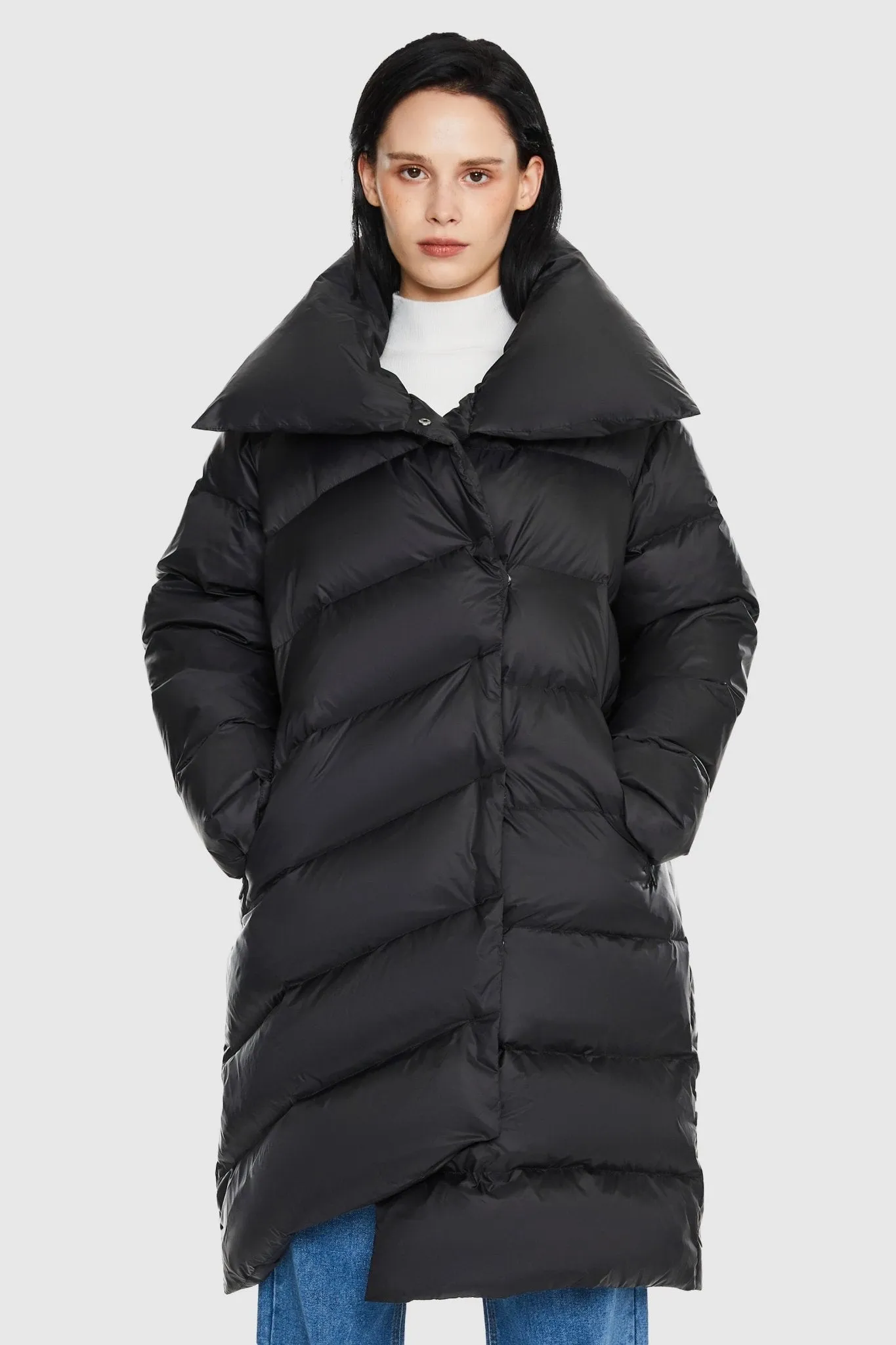 Oversized Collar Puffer Jacket