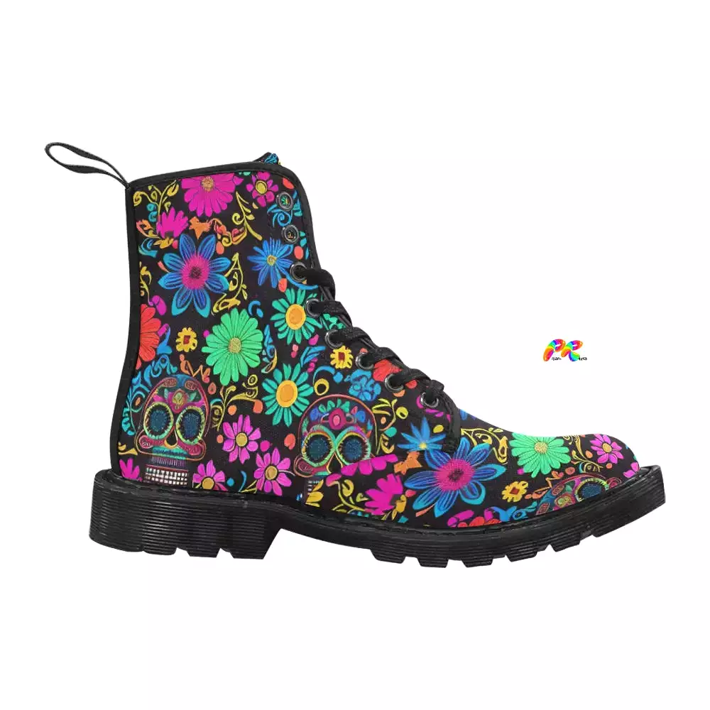 Painkiller Women's Canvas Lace-up Rave Boots