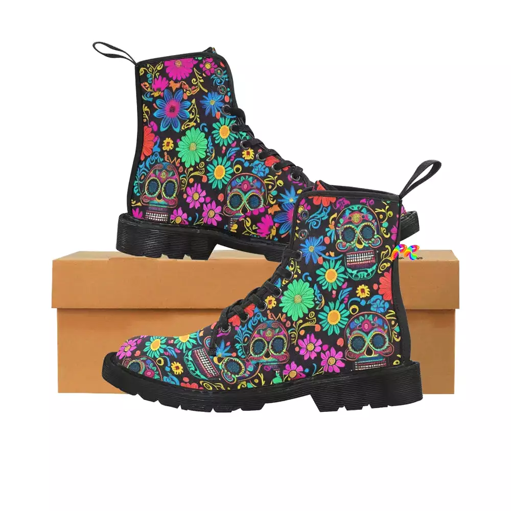 Painkiller Women's Canvas Lace-up Rave Boots