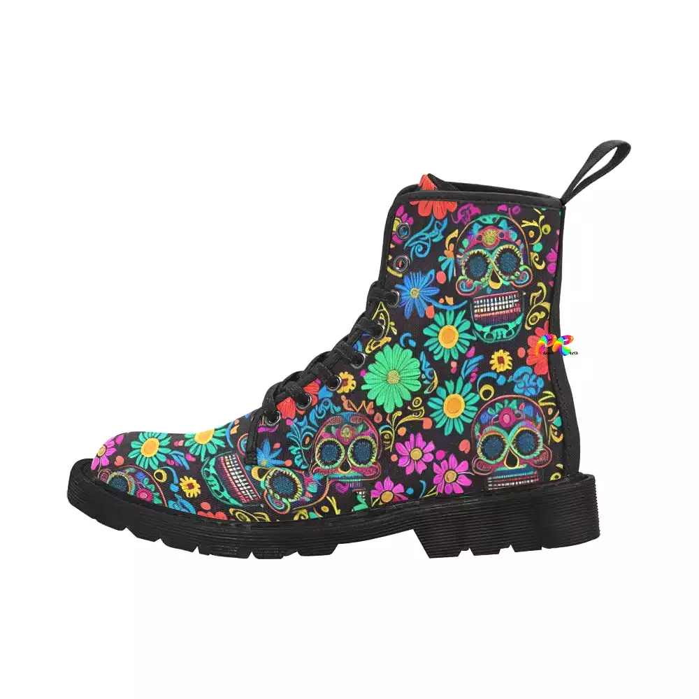 Painkiller Women's Canvas Lace-up Rave Boots