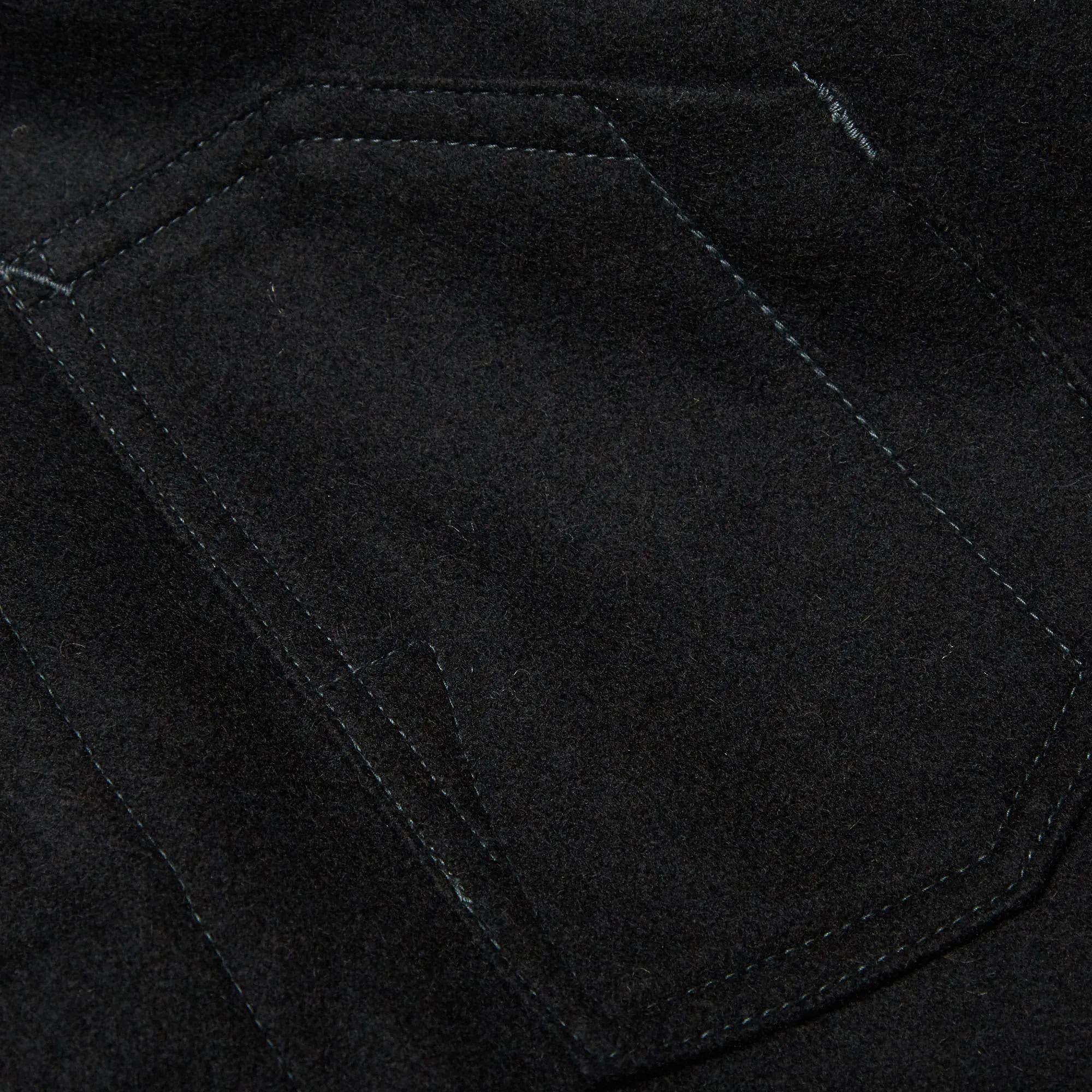 Post Overalls Engineers JacketBlack Melton Wool