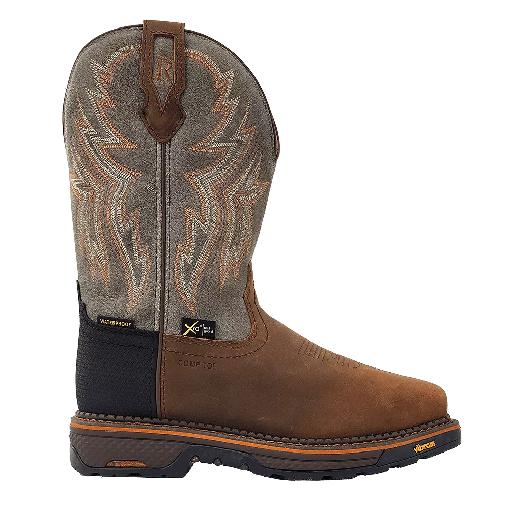 'R. Watson' Men's 12 Western EH WP Soft Toe - Hazel Bay / Smoke Grey