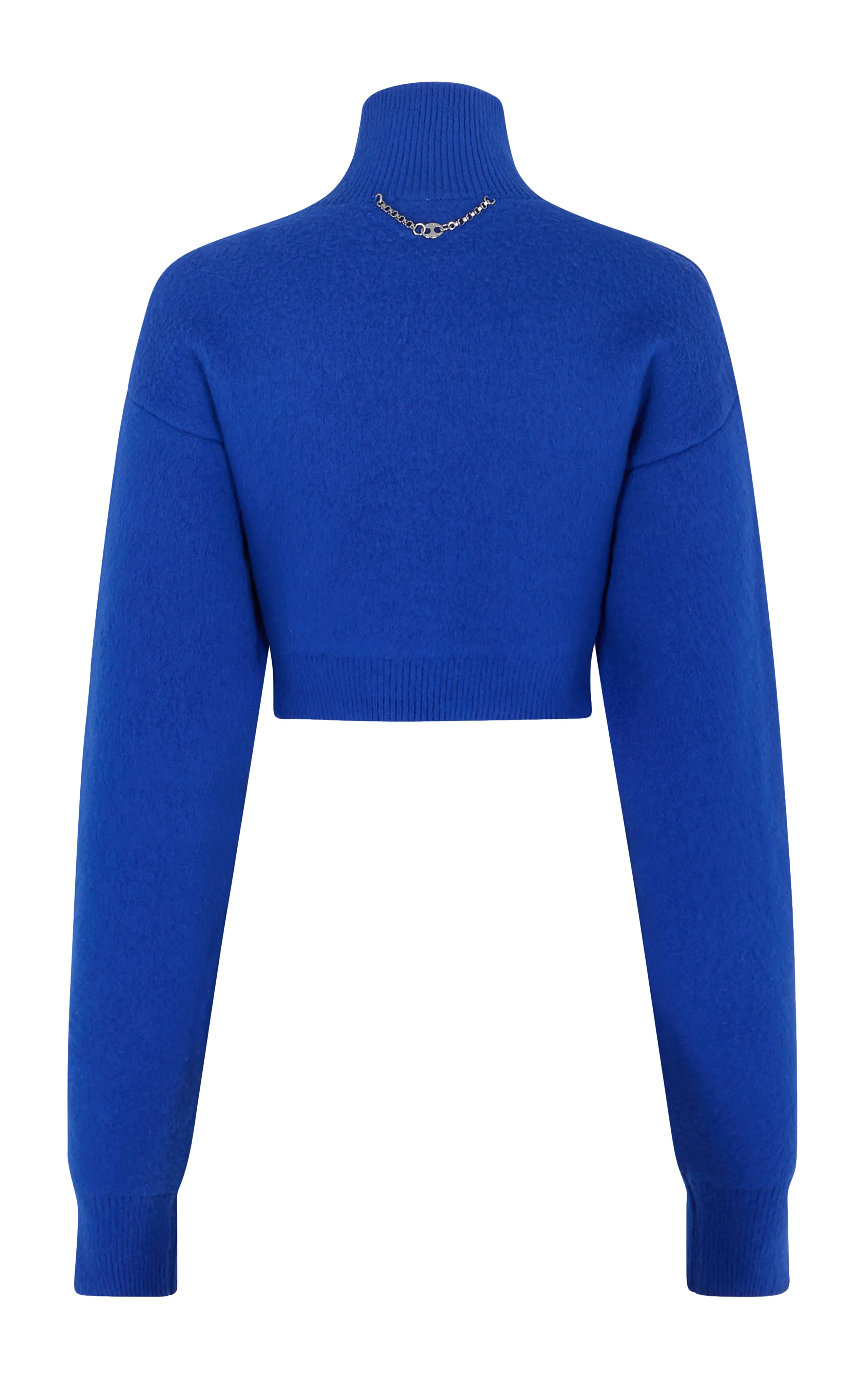 Rabanne Cropped Wool Turtleneck Sweater