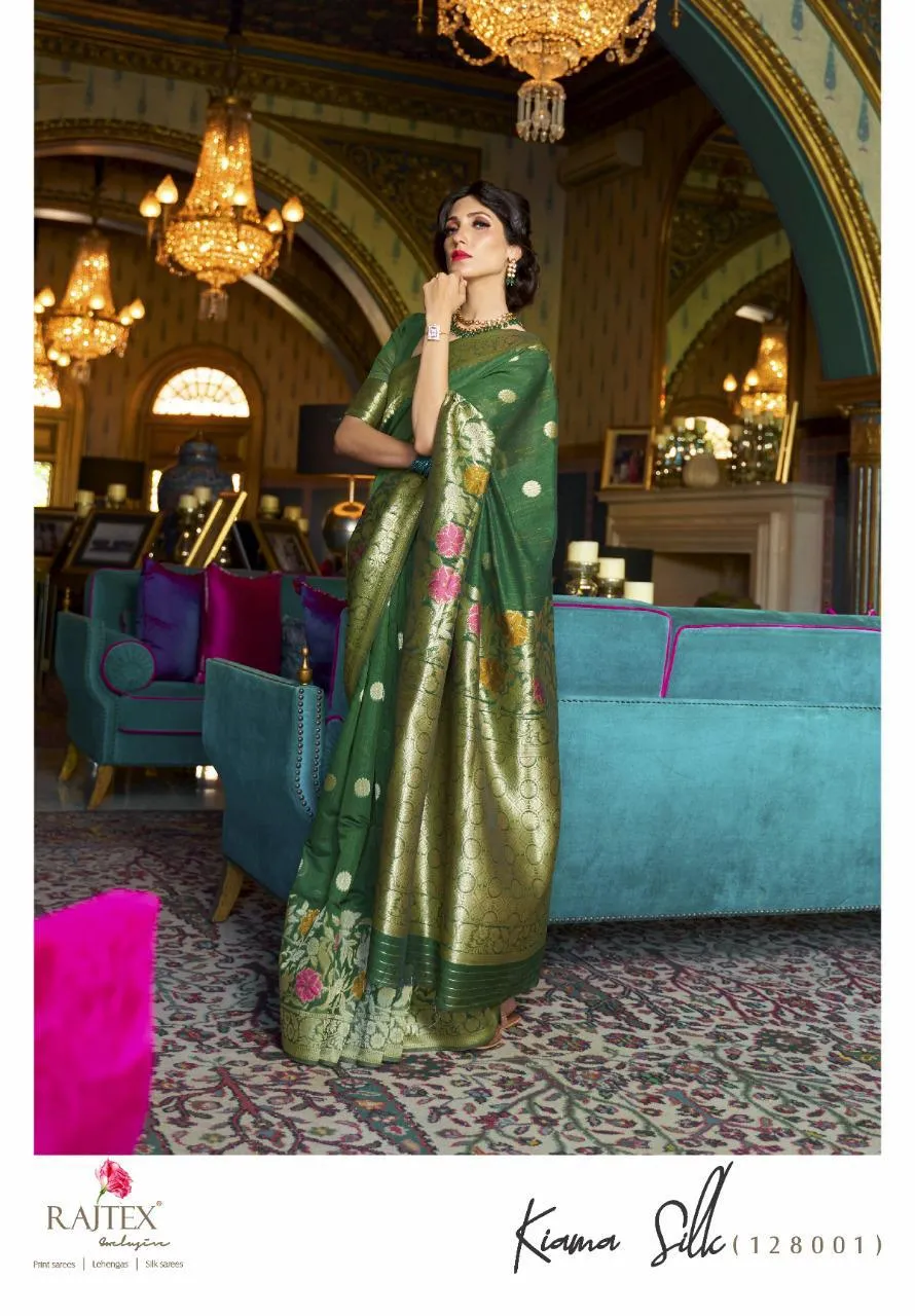 Rajtex, Sarees Kiama Silk Fancy Designer Saree Collection