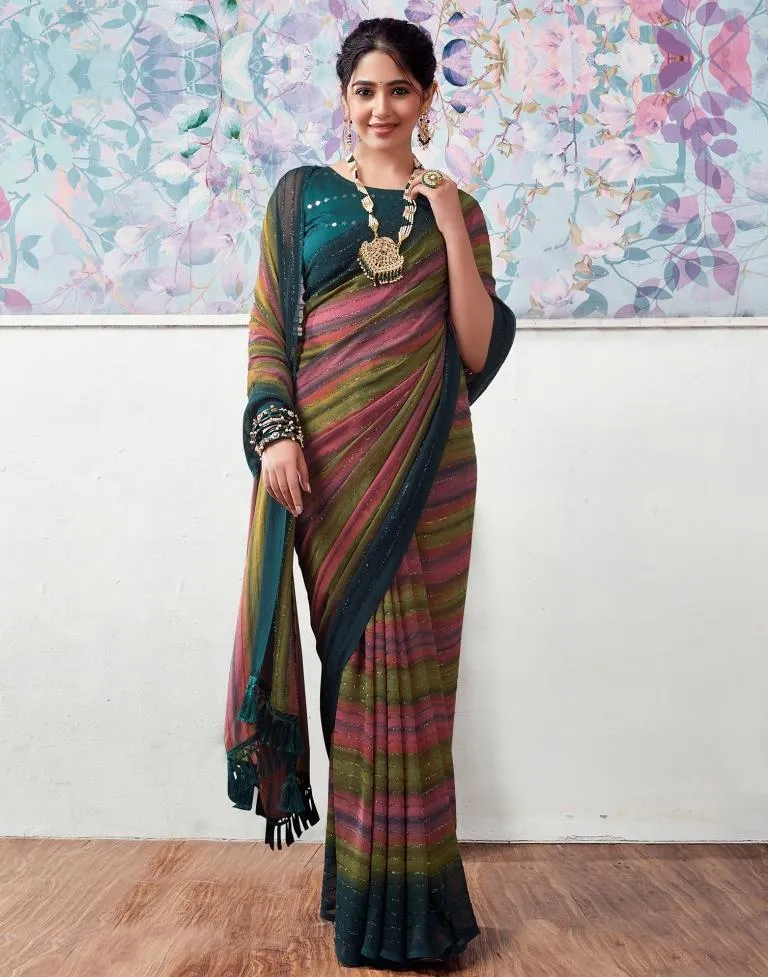 Rama Georgette Printed Sarees