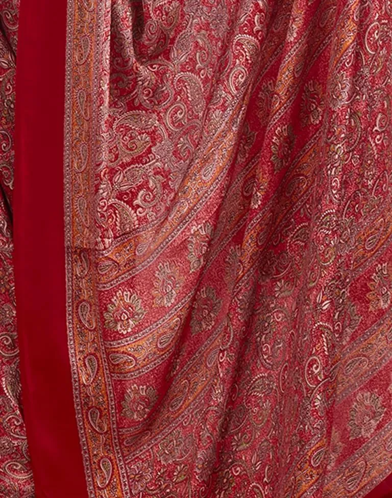 Red Silk Printed Sarees