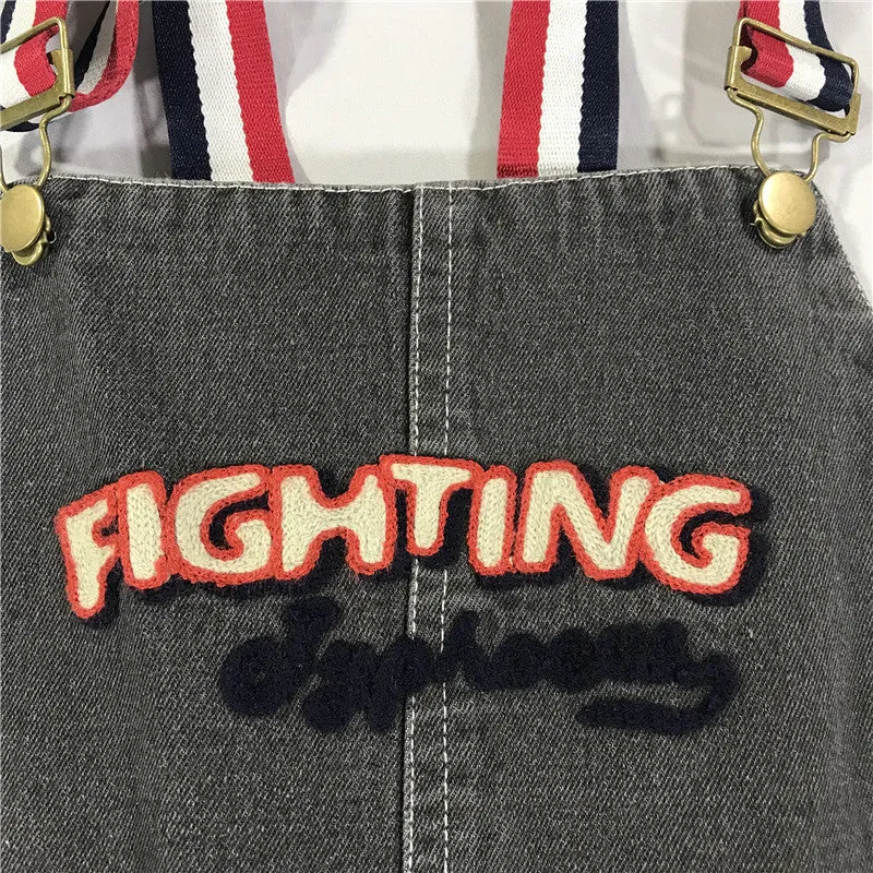 RETRO FIGHTING DENIM OVERALLS BY63114