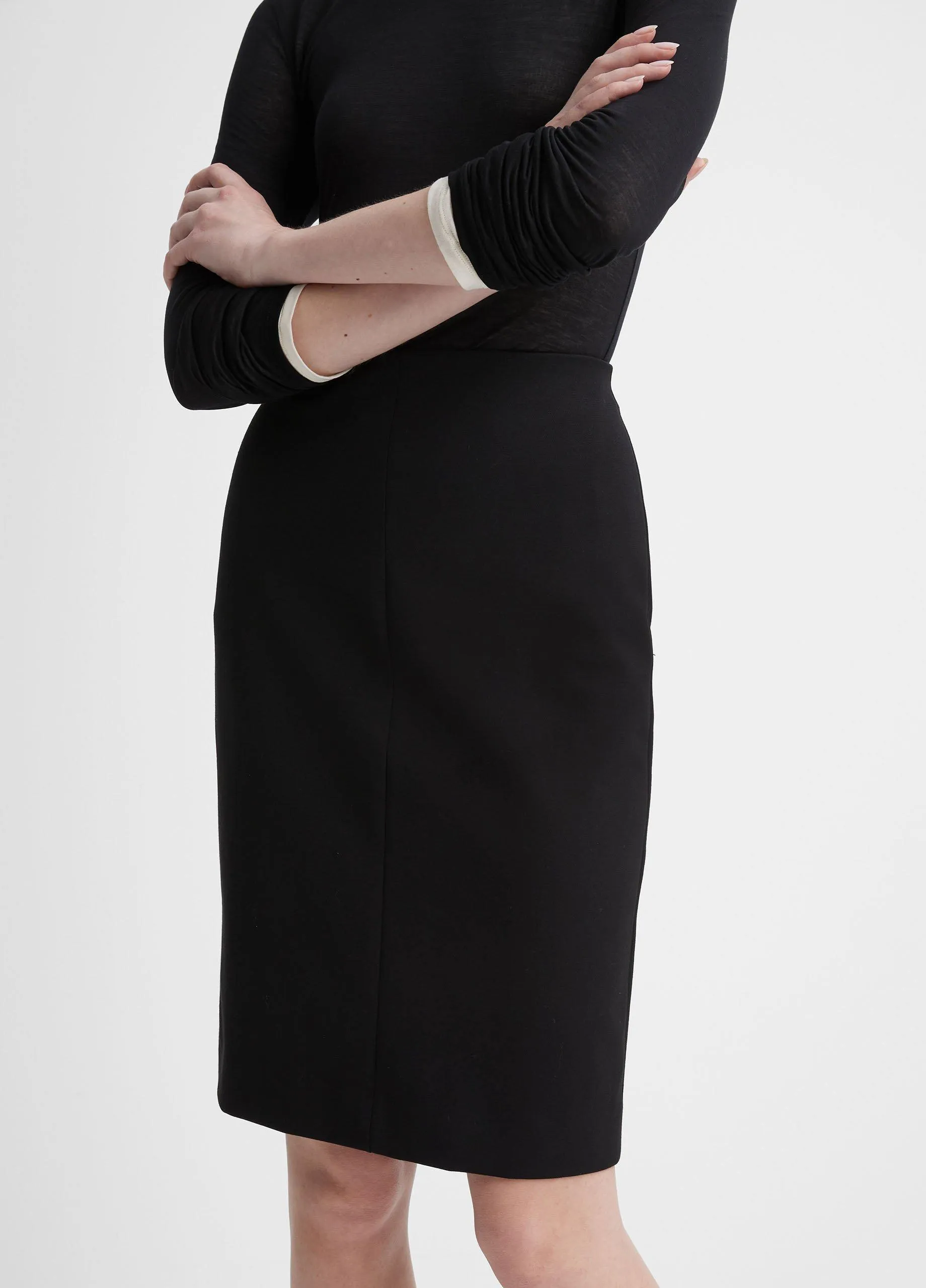 Seamed-Front Pencil Skirt