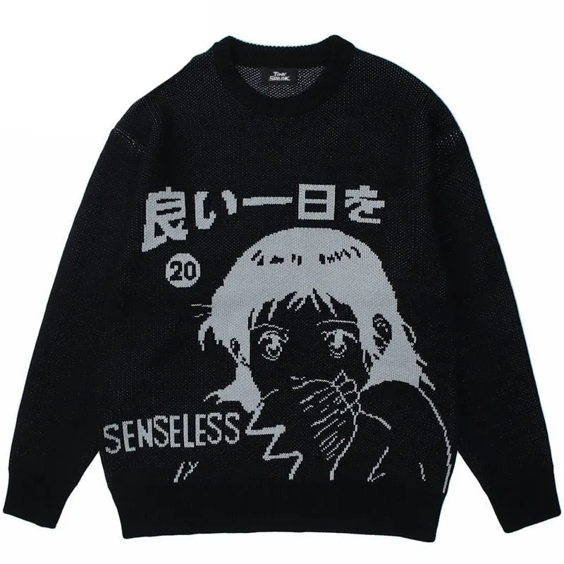 SENSELESS 20 Anime Knit Sweater