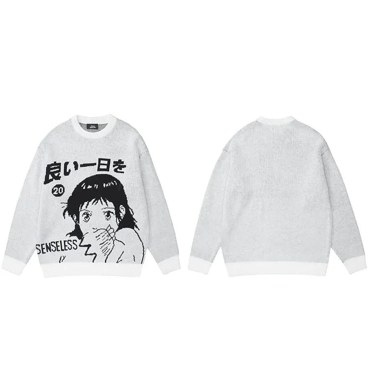 SENSELESS 20 Anime Knit Sweater