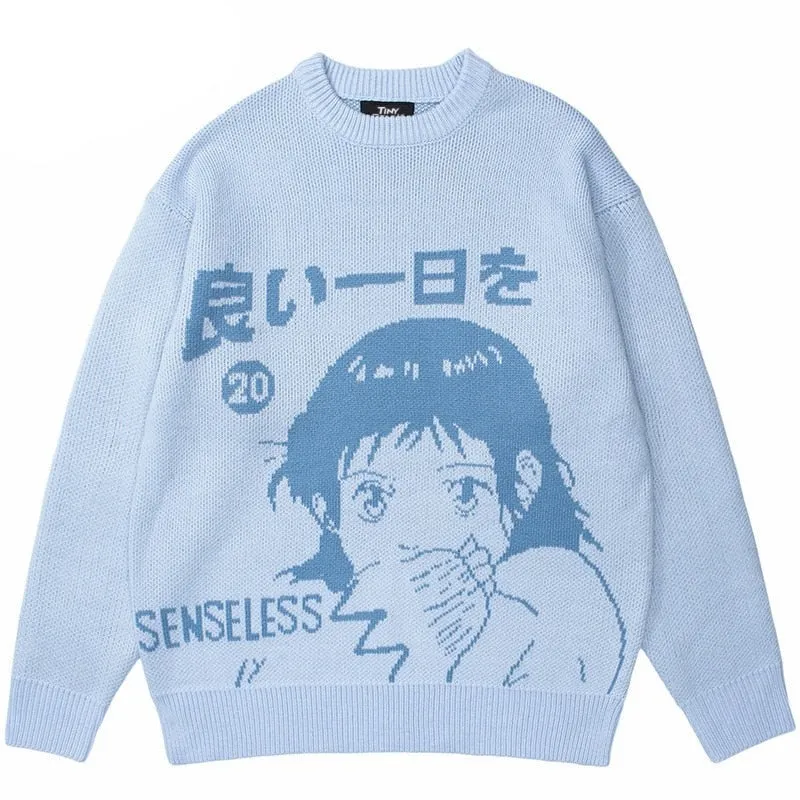 SENSELESS 20 Anime Knit Sweater