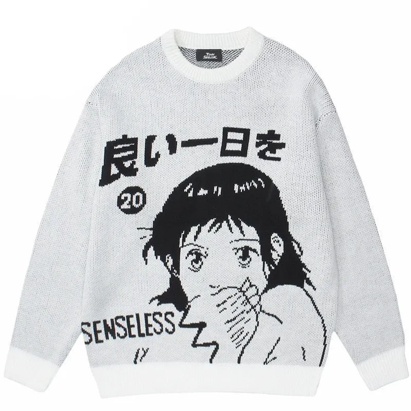 SENSELESS 20 Anime Knit Sweater